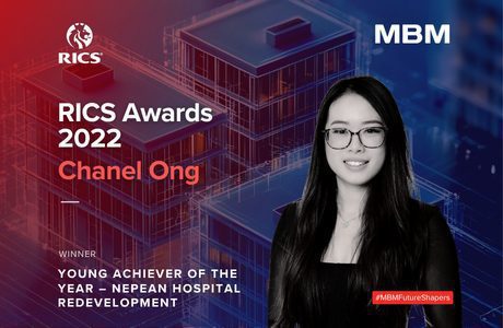 RICS Awards 2022 – Winner: Chanel Ong for Young Achiever of the Year – Nepean Hospital Redevelopment