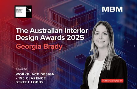 The Australian Interior Design Awards 2025 – Finalist: Georgia Brady for Workplace Design – 155 Clarence Street Lobby