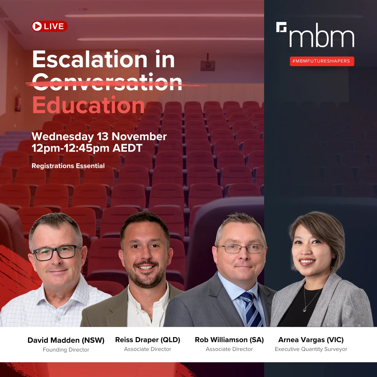 Past Speaking Engagements: Escalation in Education​